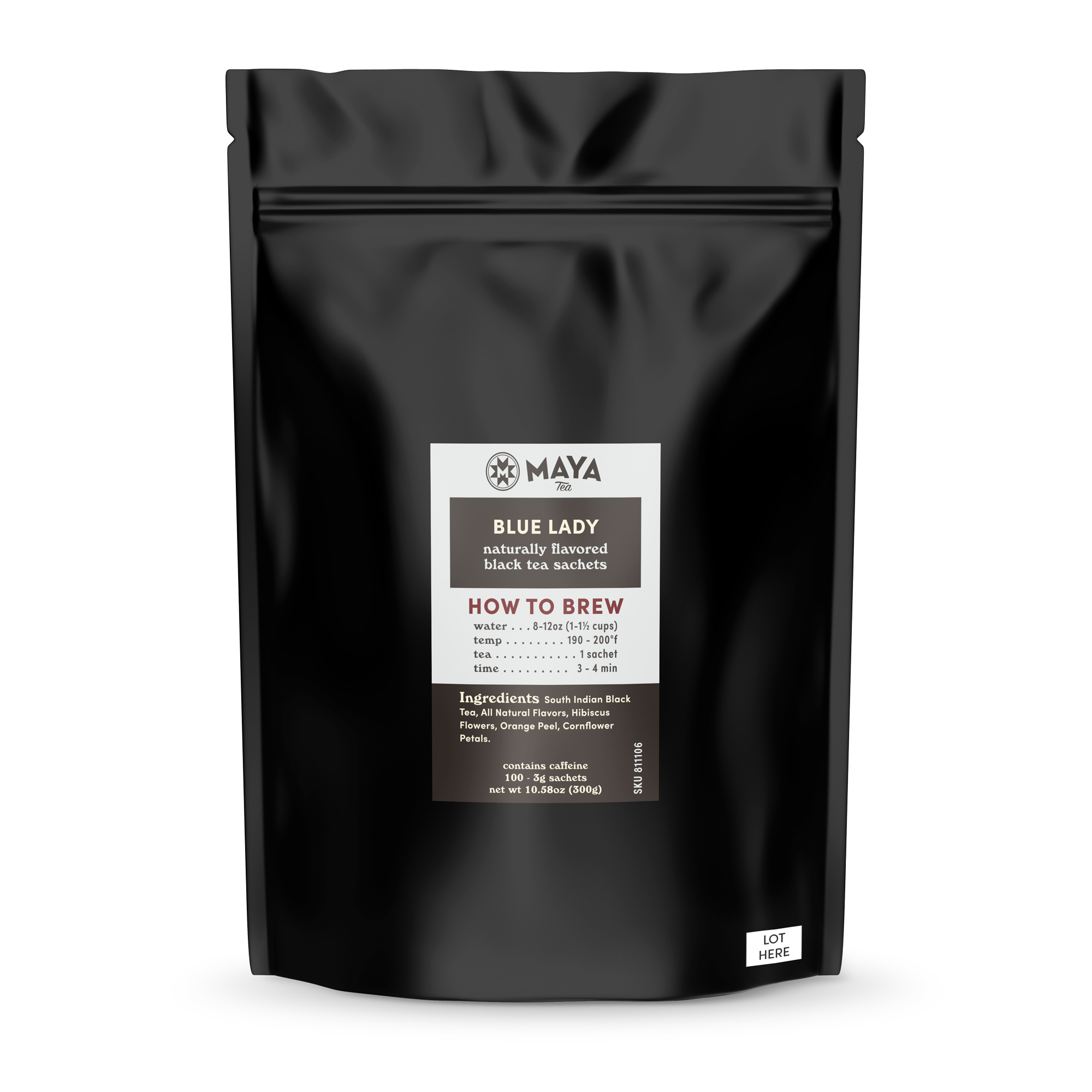 Blue Lady Black - 100 Count Bulk Sachets