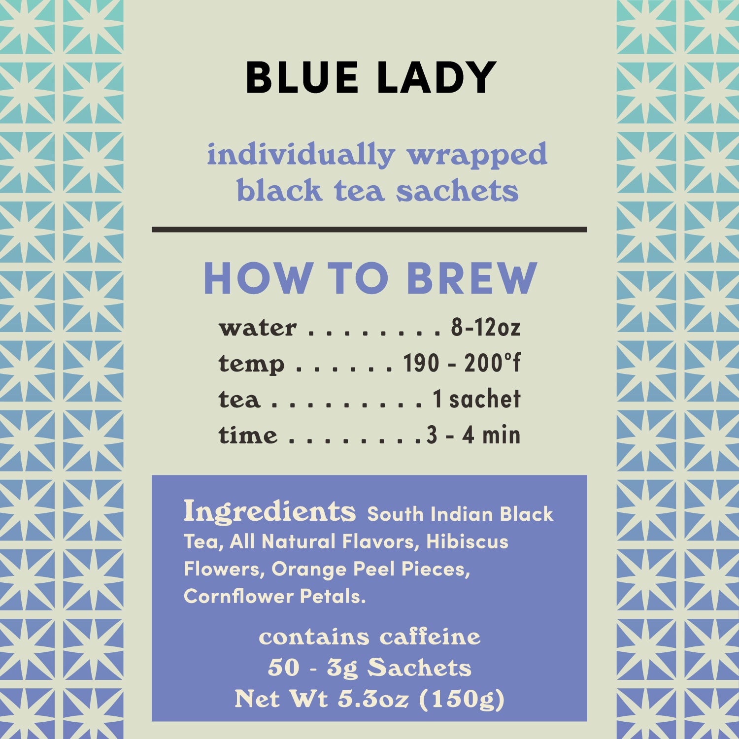 Blue Lady Black 50ct Overwrap Sachet