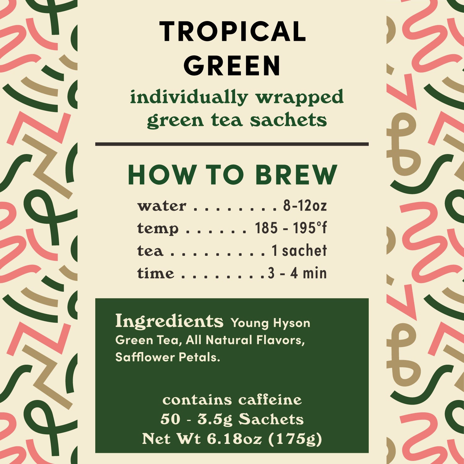 Tropical Green 50ct Overwrap Sachet