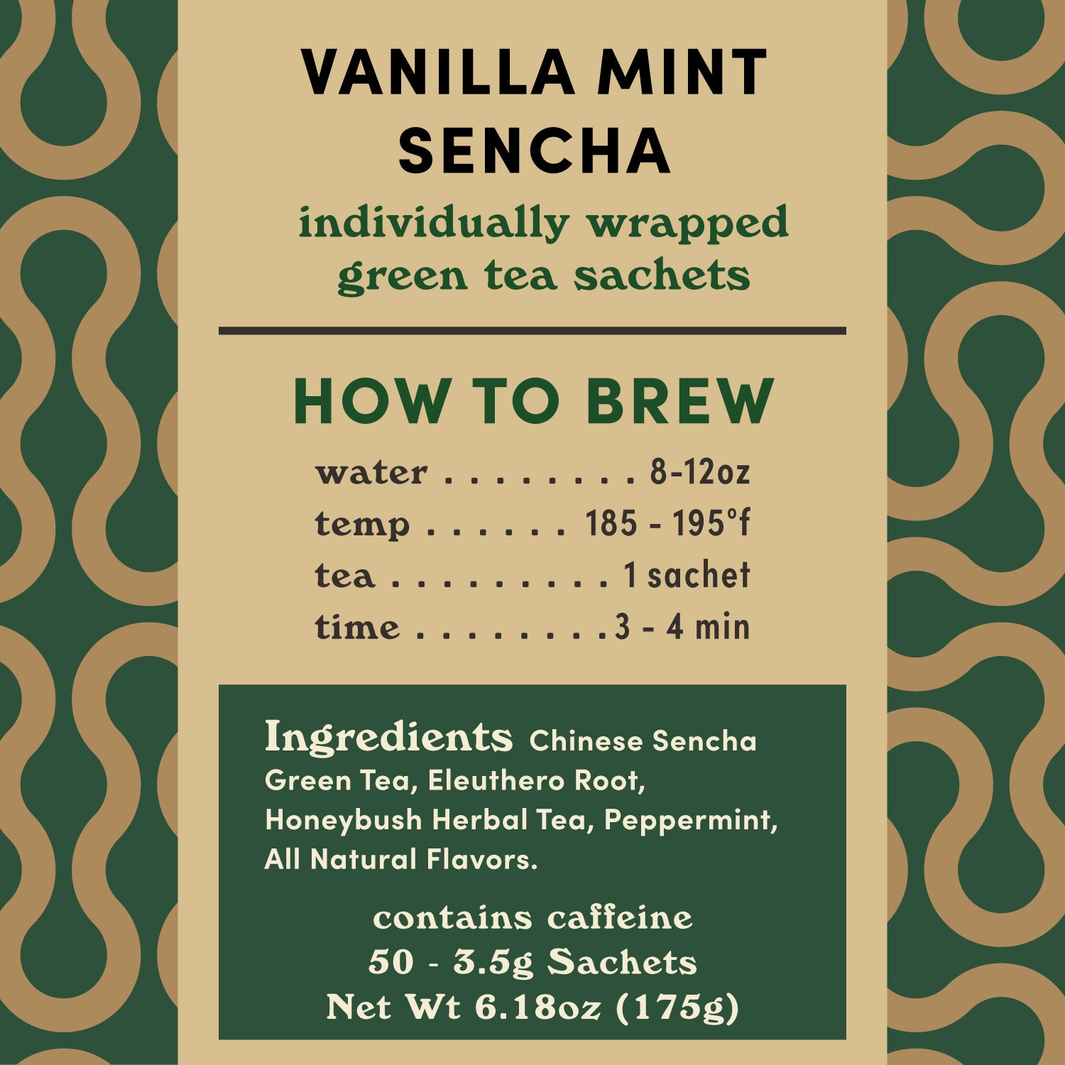 Vanilla Mint Sencha 50ct Overwrap Sachet