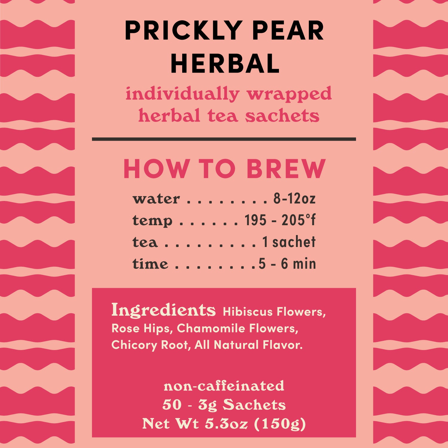 Prickly Pear Herbal 50ct Overwrap Sachet