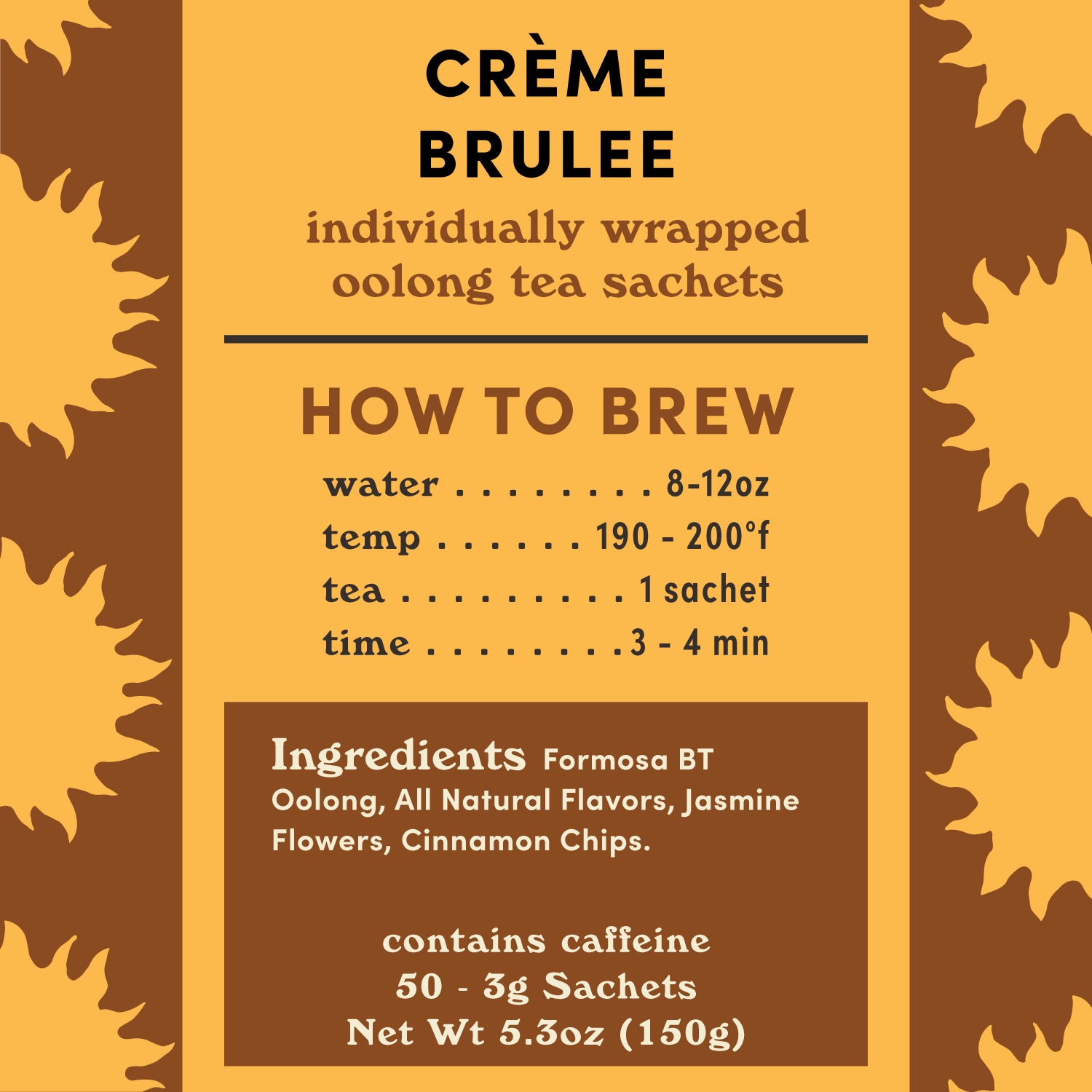 Creme Brulee Oolong 50ct Overwrap Sachet
