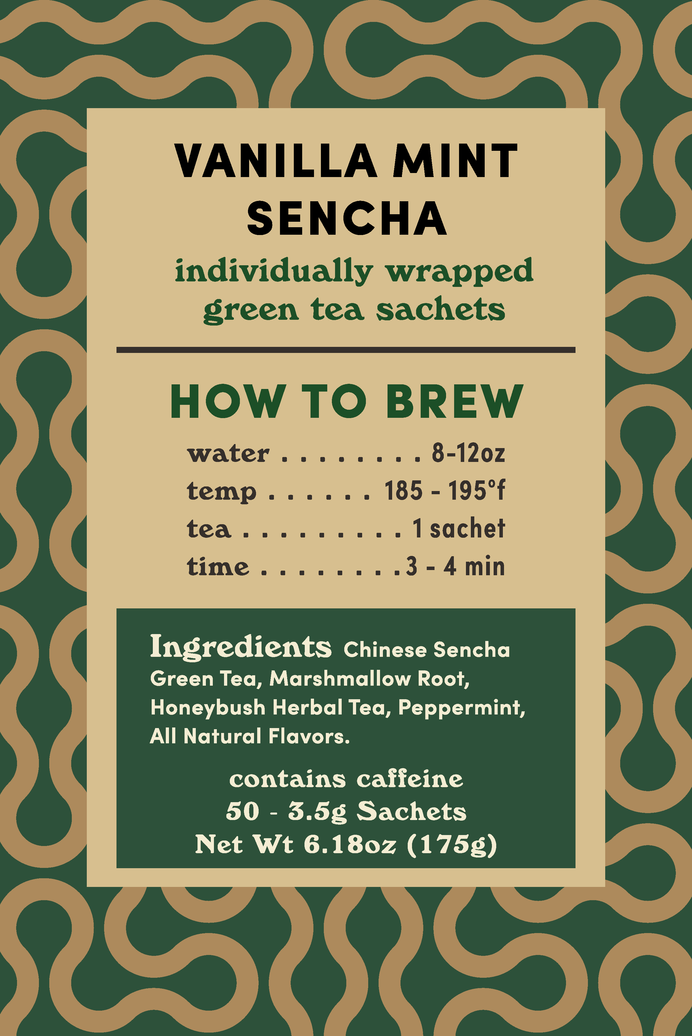 Vanilla Mint Sencha 50ct Overwrap Sachet