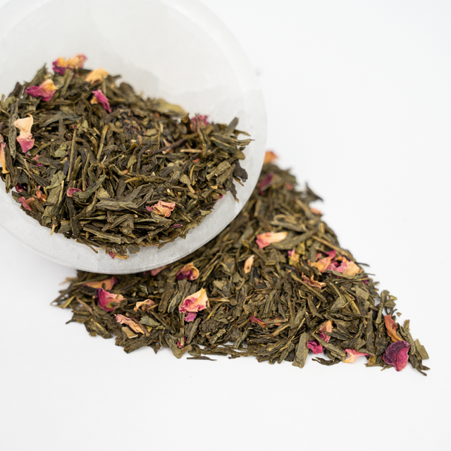 Cherry Rose Sencha Green - 1lb Bulk