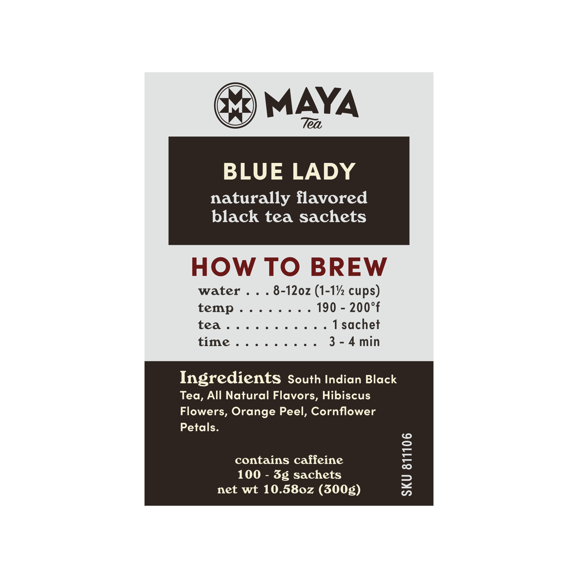 Blue Lady Black - 100 Count Bulk Sachets