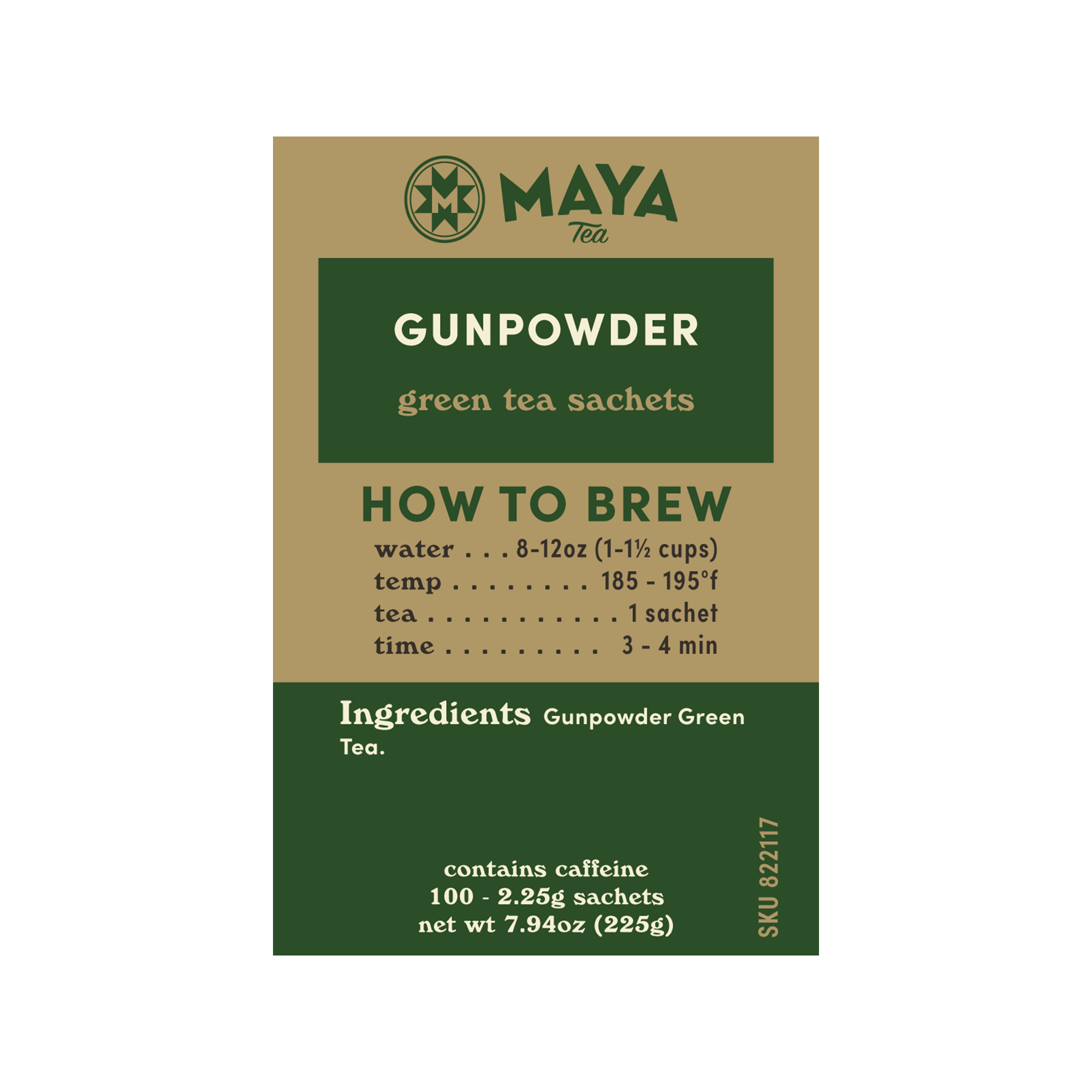 Gunpowder Green - 100 Count Bulk Sachets