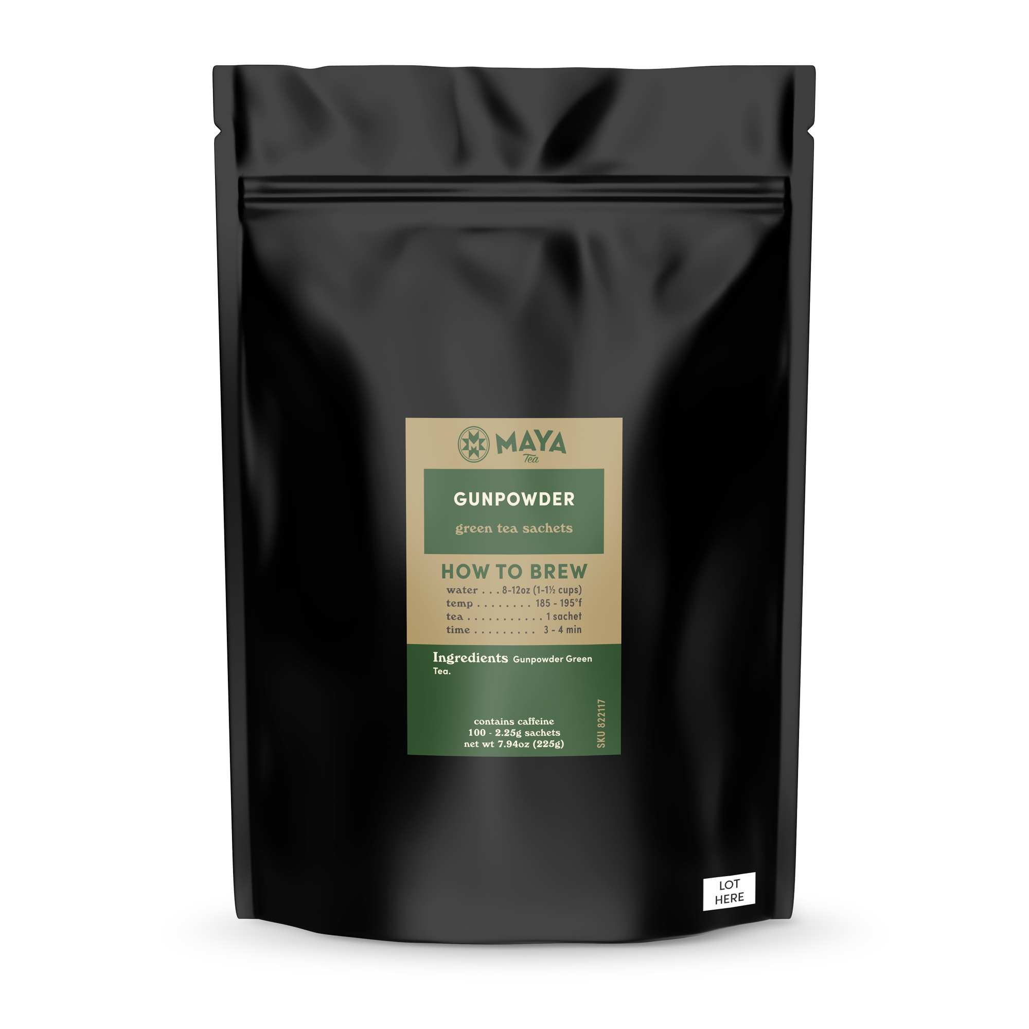 Gunpowder Green - 100 Count Bulk Sachets