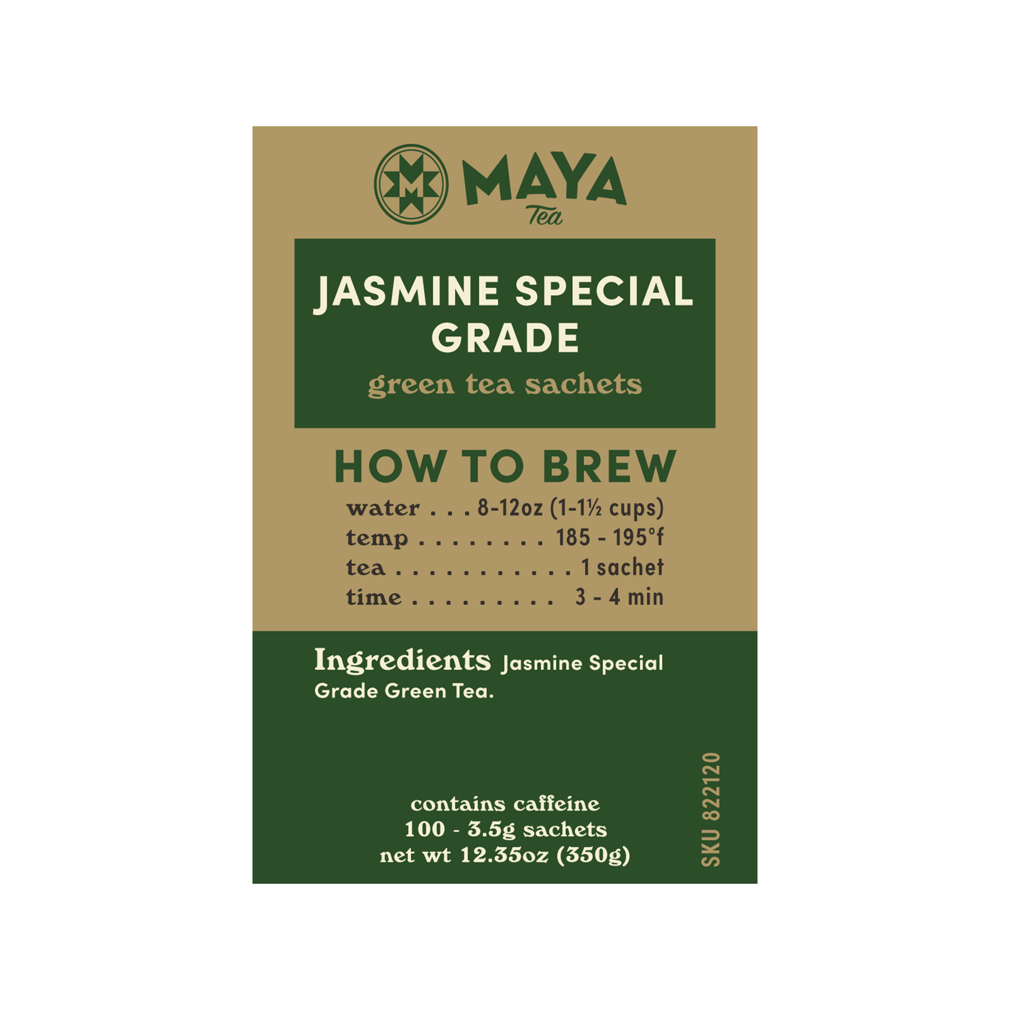 Jasmine Special Grade Green - 100 Count Bulk Sachets