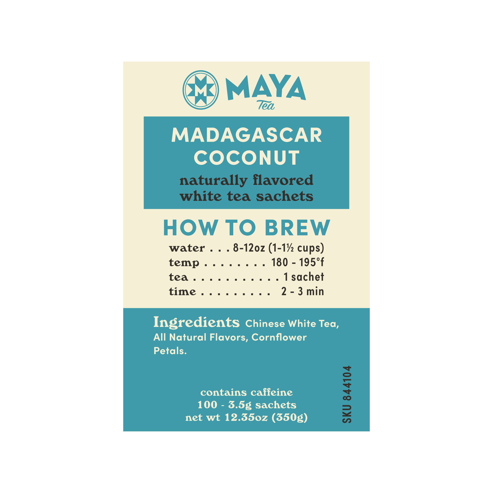 Madagascar Coconut White - 100 Count Bulk Sachets