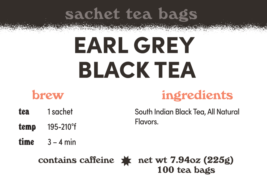 Earl Grey Black - 100 Count Bulk Sachets