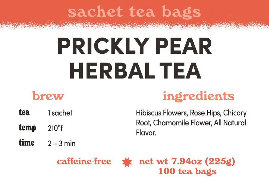 Prickly Pear Herbal - 100 Count Bulk Sachets